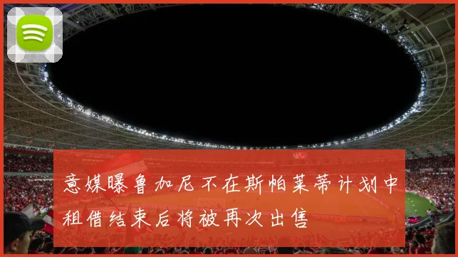意媒曝鲁加尼不在斯帕莱蒂计划中租借结束后将被再次出售